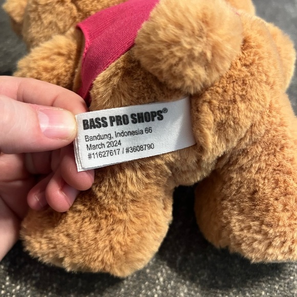 Bass Pro Shops Plush Stuffed Trucker Cap Bear Toy - Brown/Pink - Picture 8 of 10